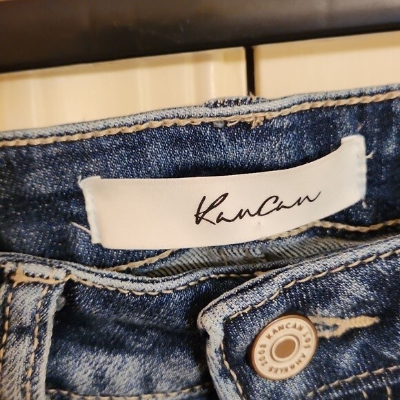 KanCan Women's Mid Rise Ankle Skinny Jeans Distressed Hems Size 26 (US 2) - Picture 6 of 7